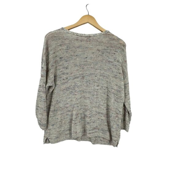 J. Jill‎ Women's V-Neck Sweater M Multicolored Speckled Knit FLAW - Picture 10 of 10